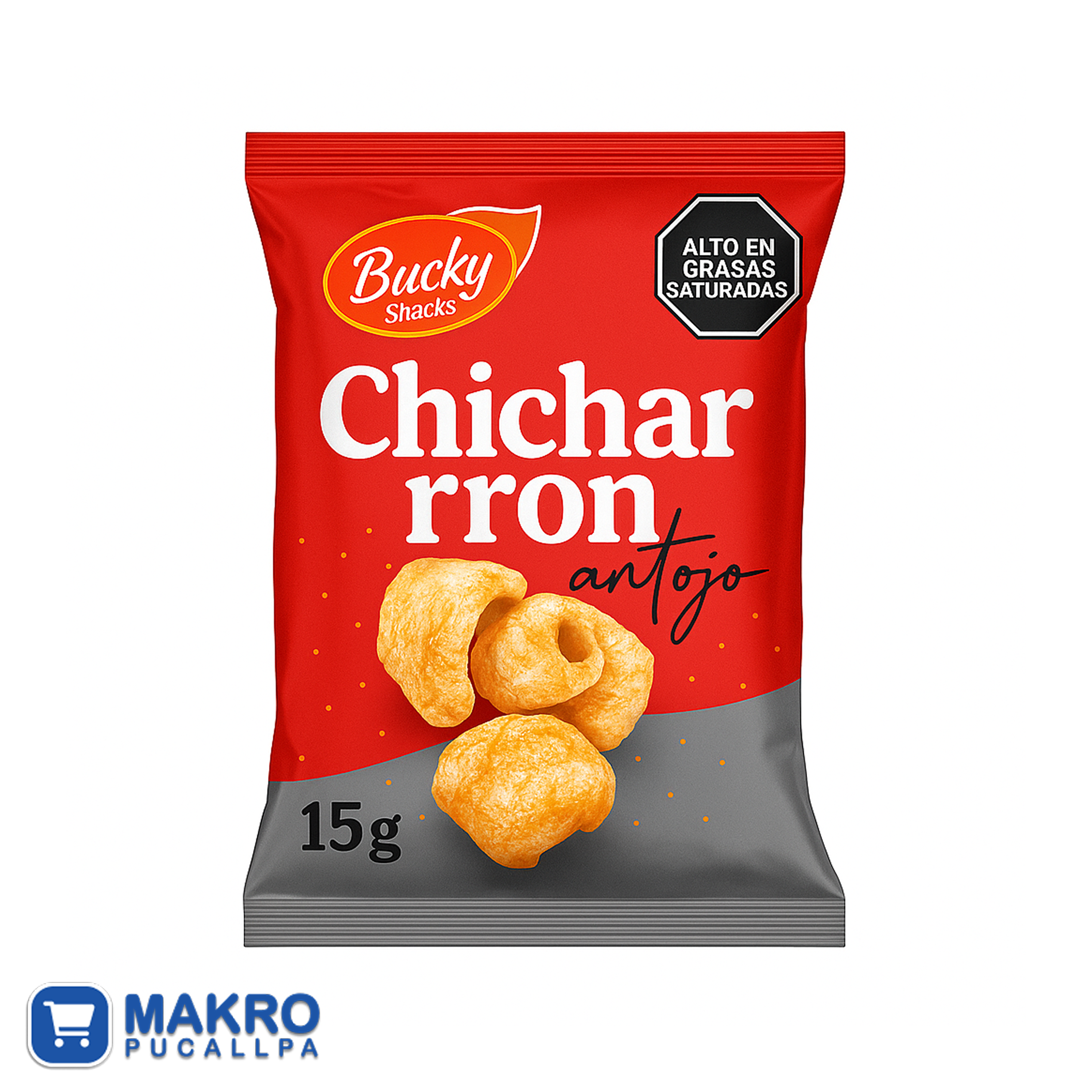 BUCKY CHICHARRON X 15GR TIRA X 12 UND CJA* 9 TIRAS