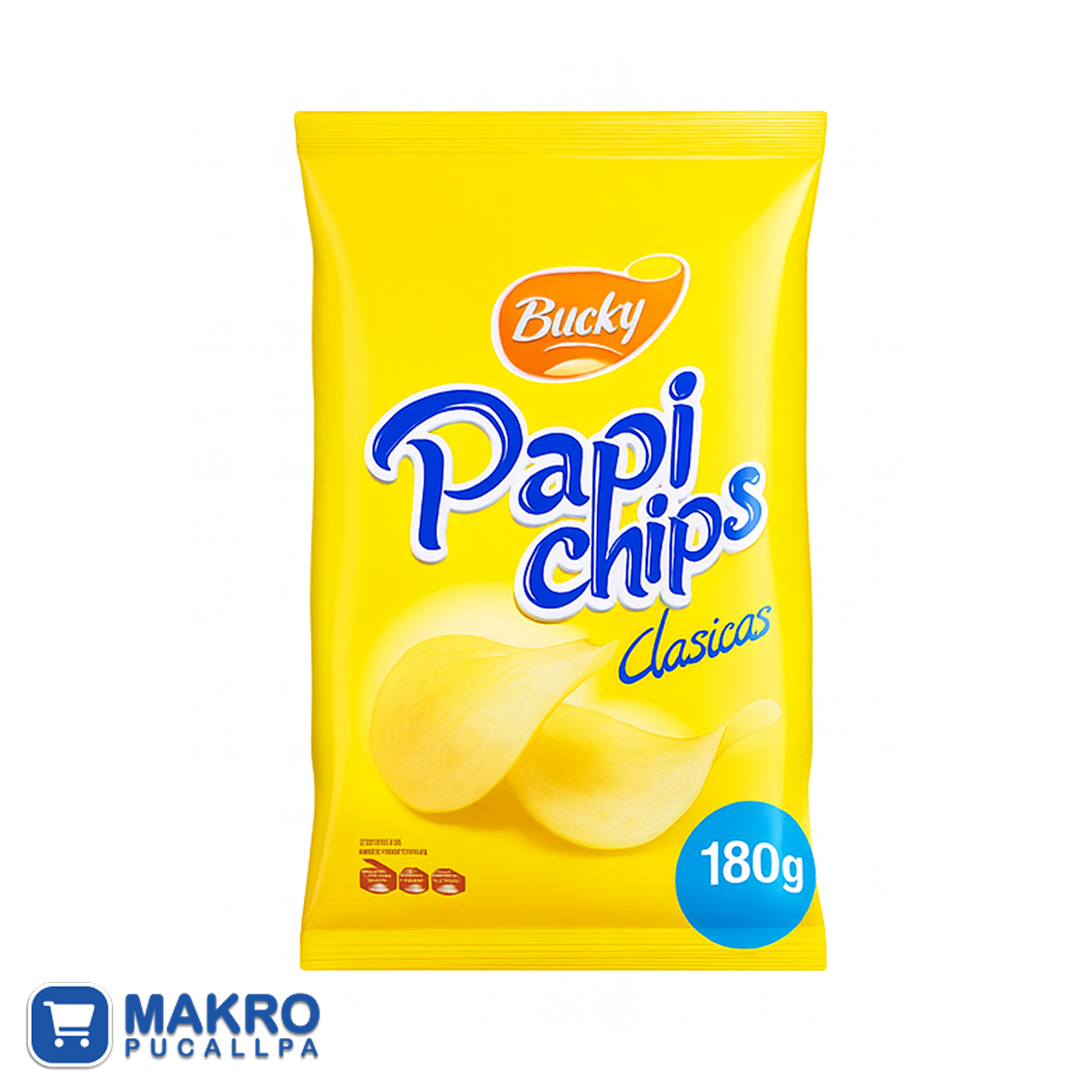 BUCKY PAPI CHIPS HOJUELAS CLASICAS*180GR*12 UNID