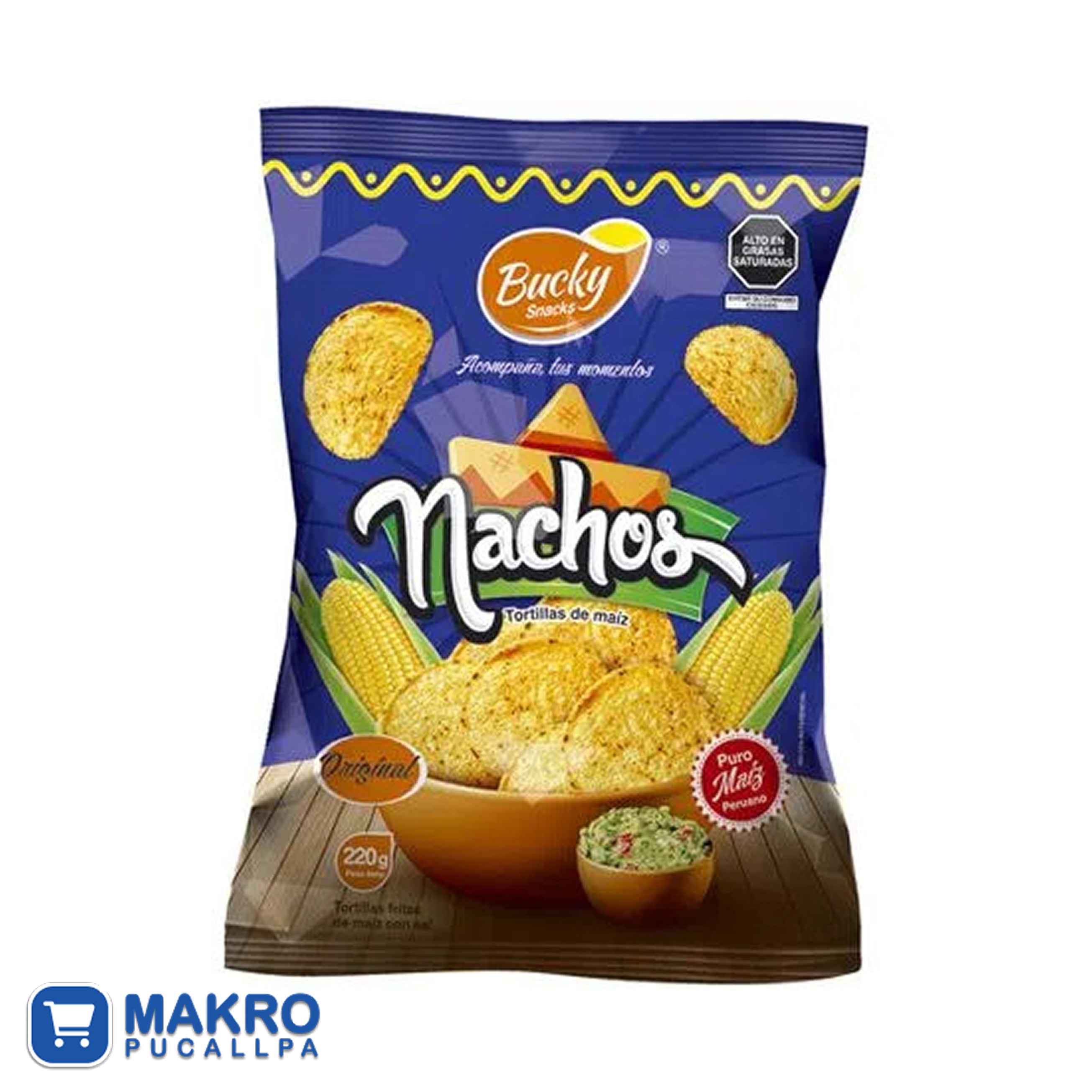 BUCKY NACHOS TORTILLAS DE MAIZ ORIGINAL*220GR*12 UNID