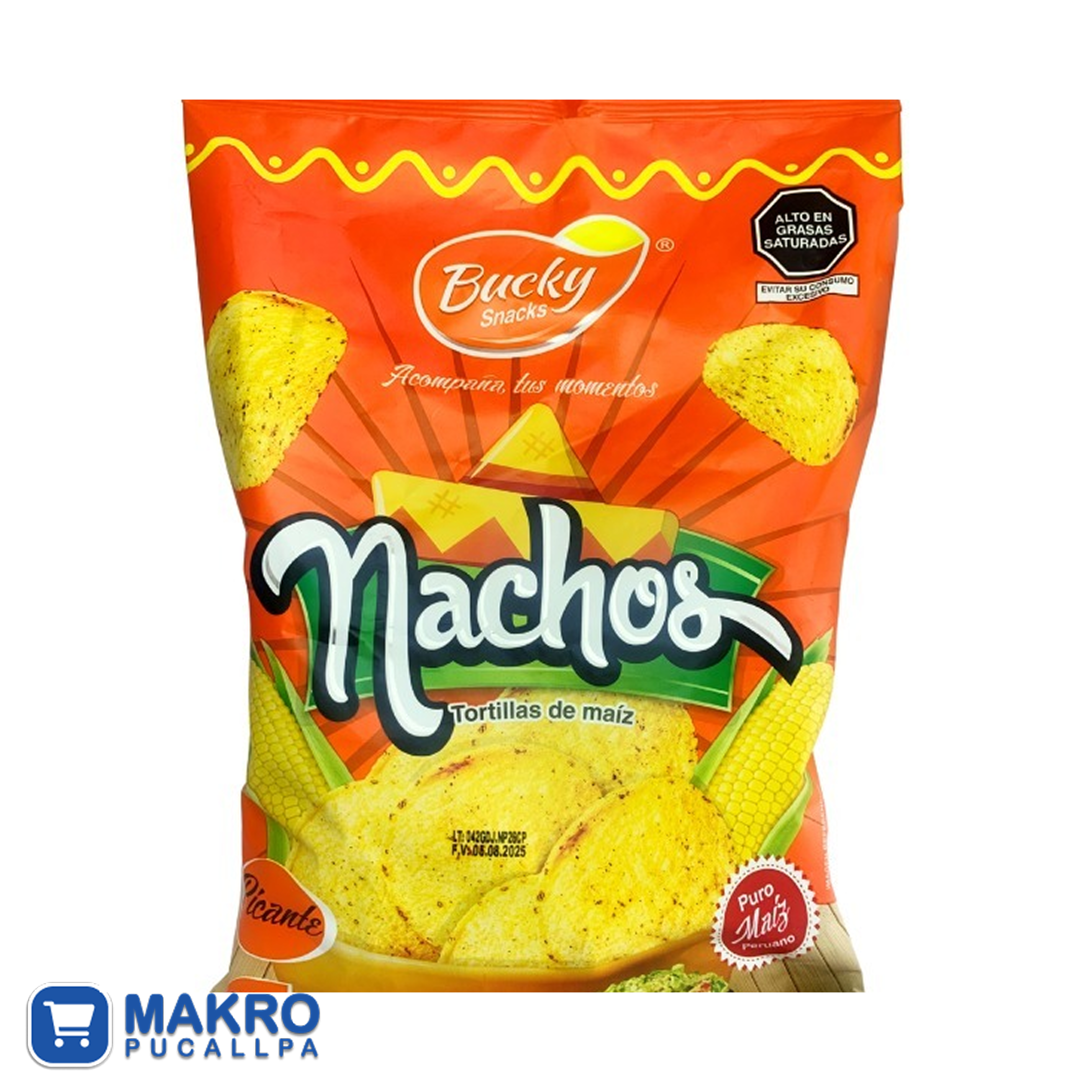 BUCKY NACHOS TORTILLAS DE MAIZ PICANTE*220GR*12 UND