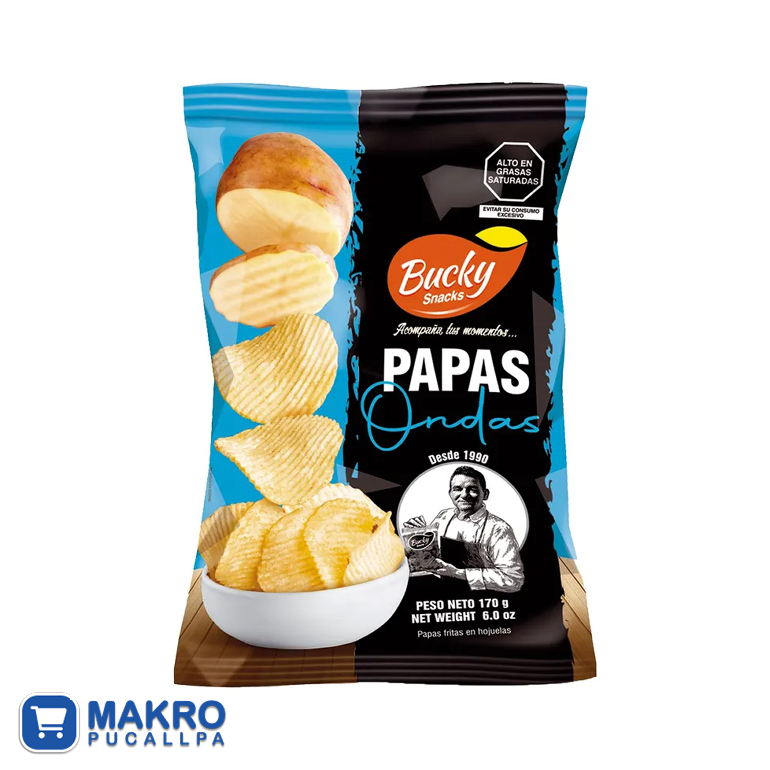 BUCKY PAPAS ONDAS PREMIUM*170GR CJA* 12 UND