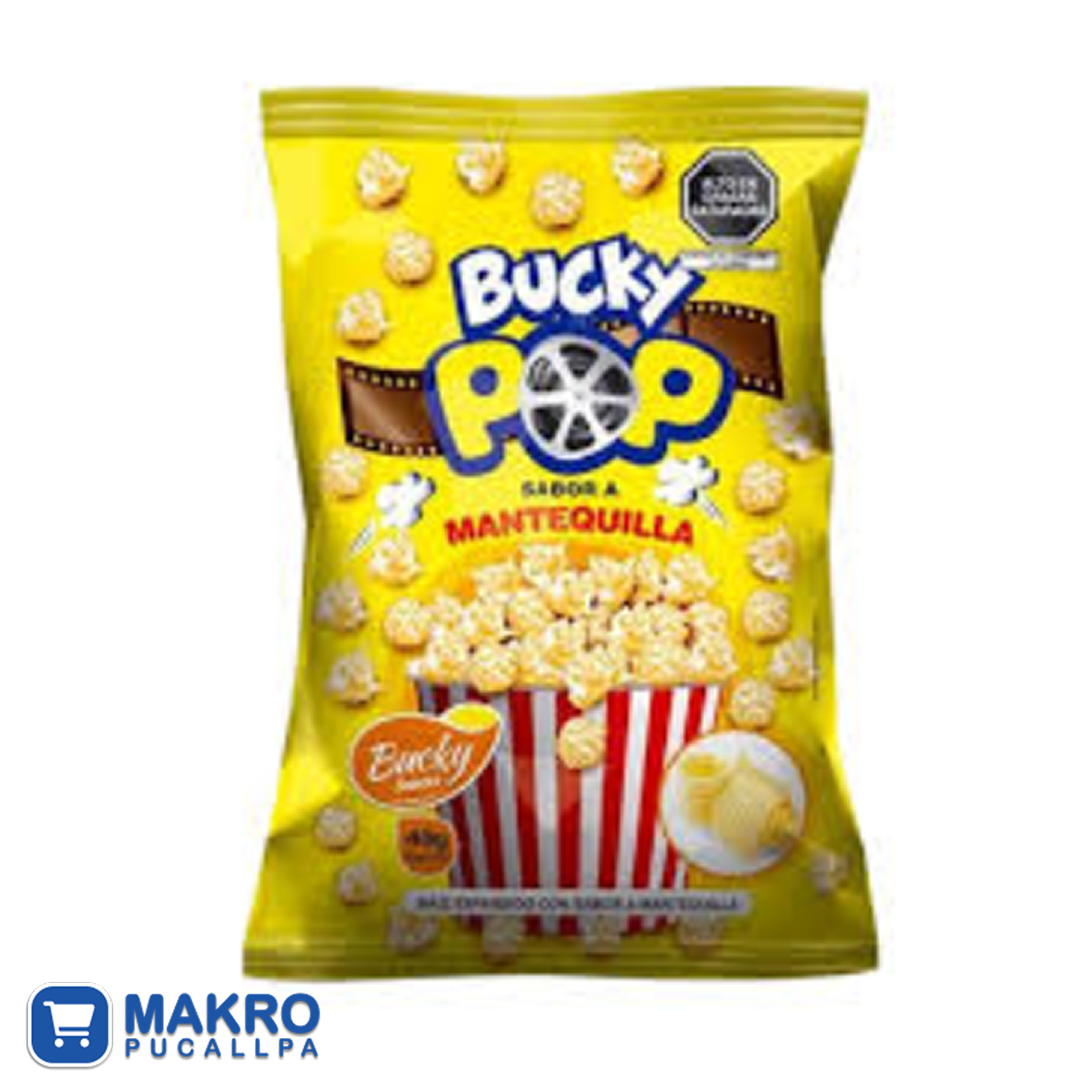 BUCKY POP MANTEQUILLA 40GR TIRA* 6 UNDS CJA* 6 TIRAS