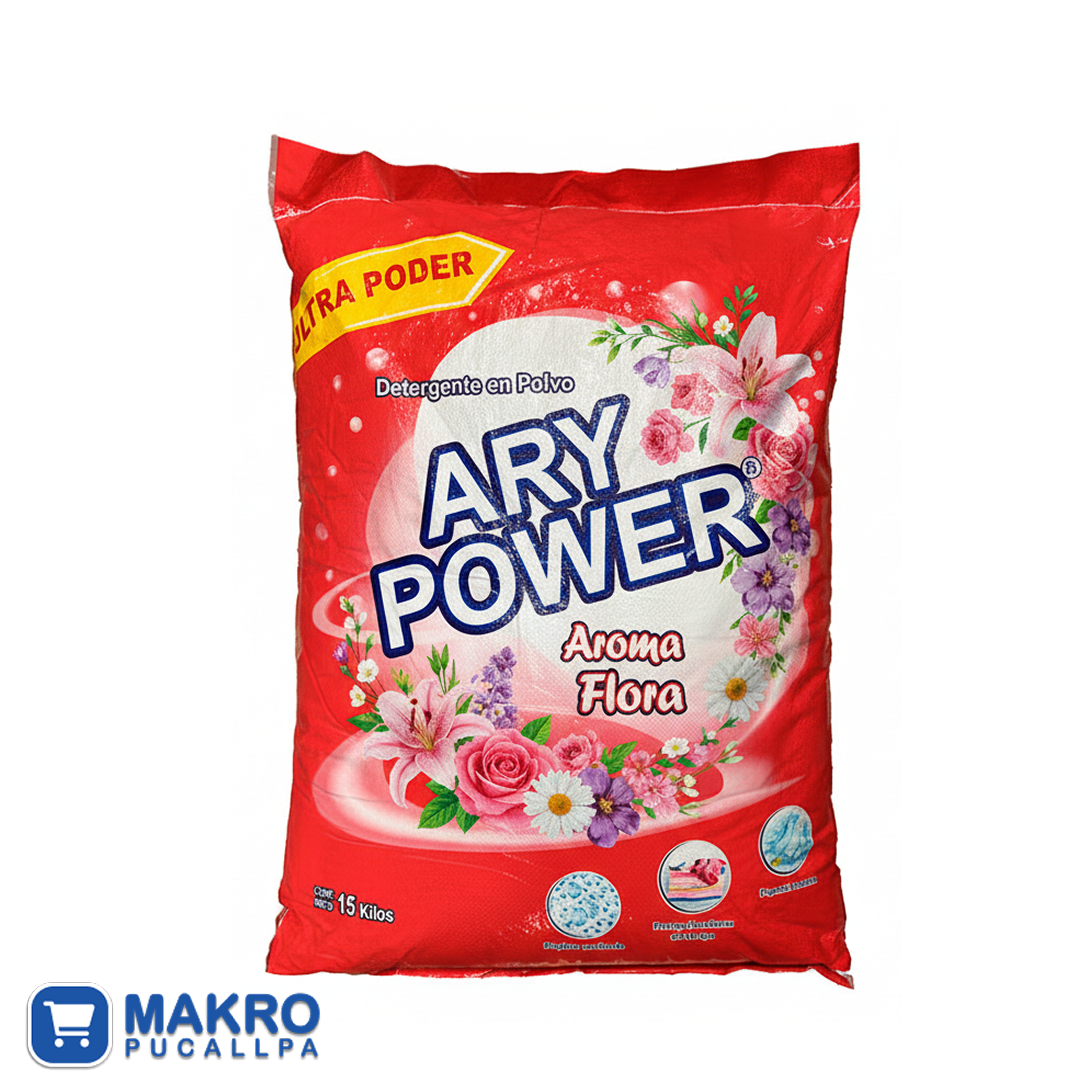 DETERGENTE ARYPOWER SACO AROMA FLORAL *15KL