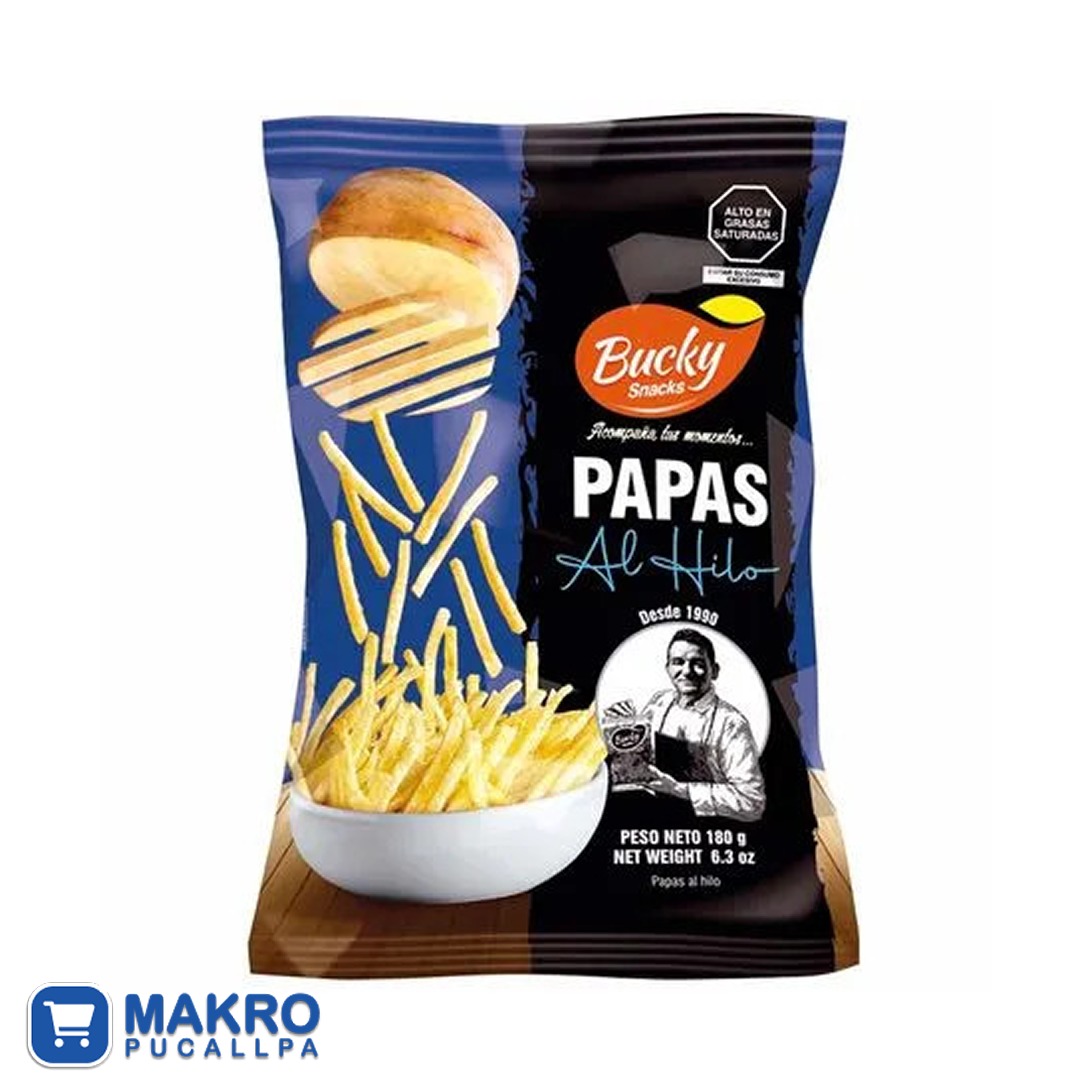 BUCKY PAPAS AL HILO PREMIUN X 180GR CJA*12 UND