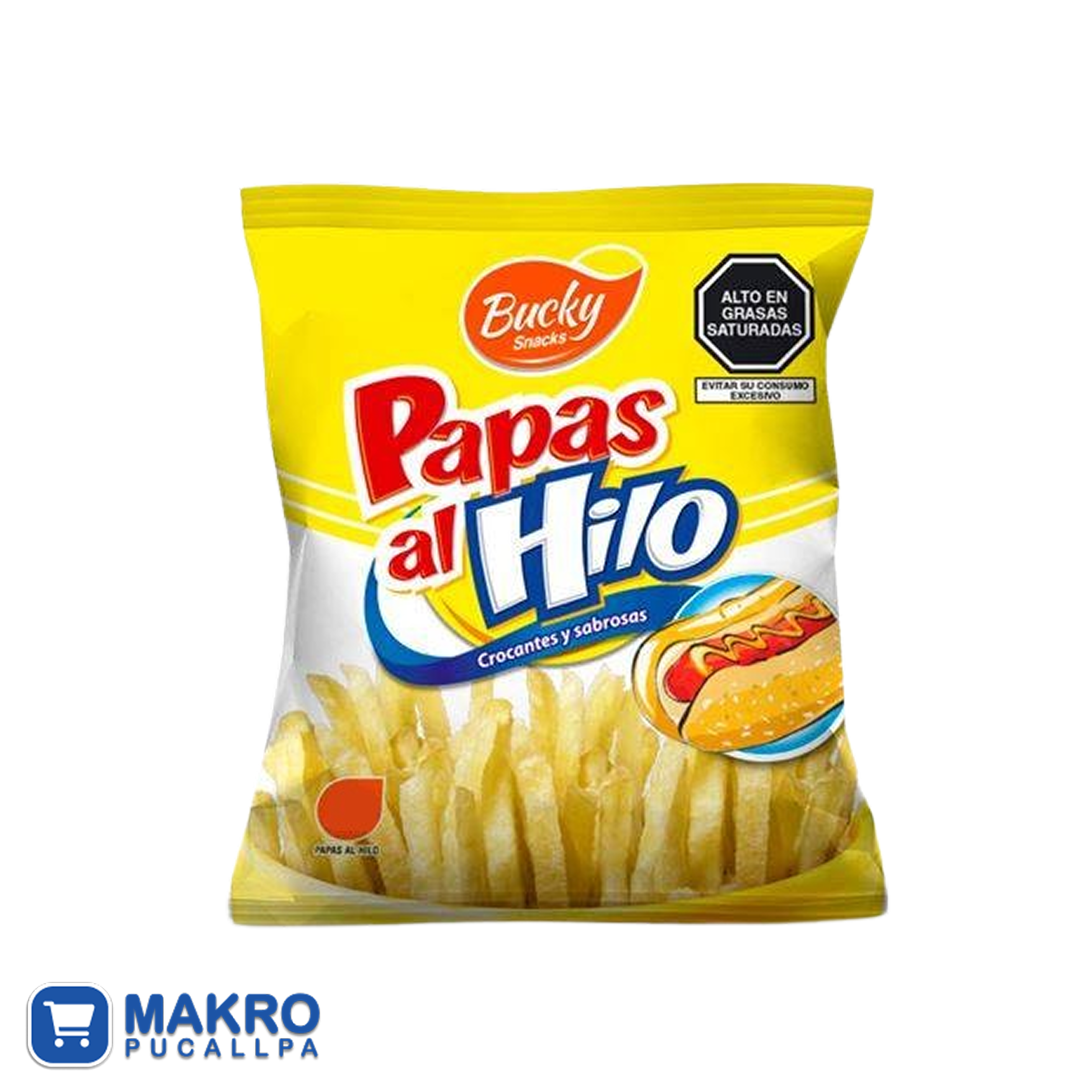 BUCKY SNACK PAPA AL HILO X 30G TIRA* 12 UND CJA* 12 TIRAS