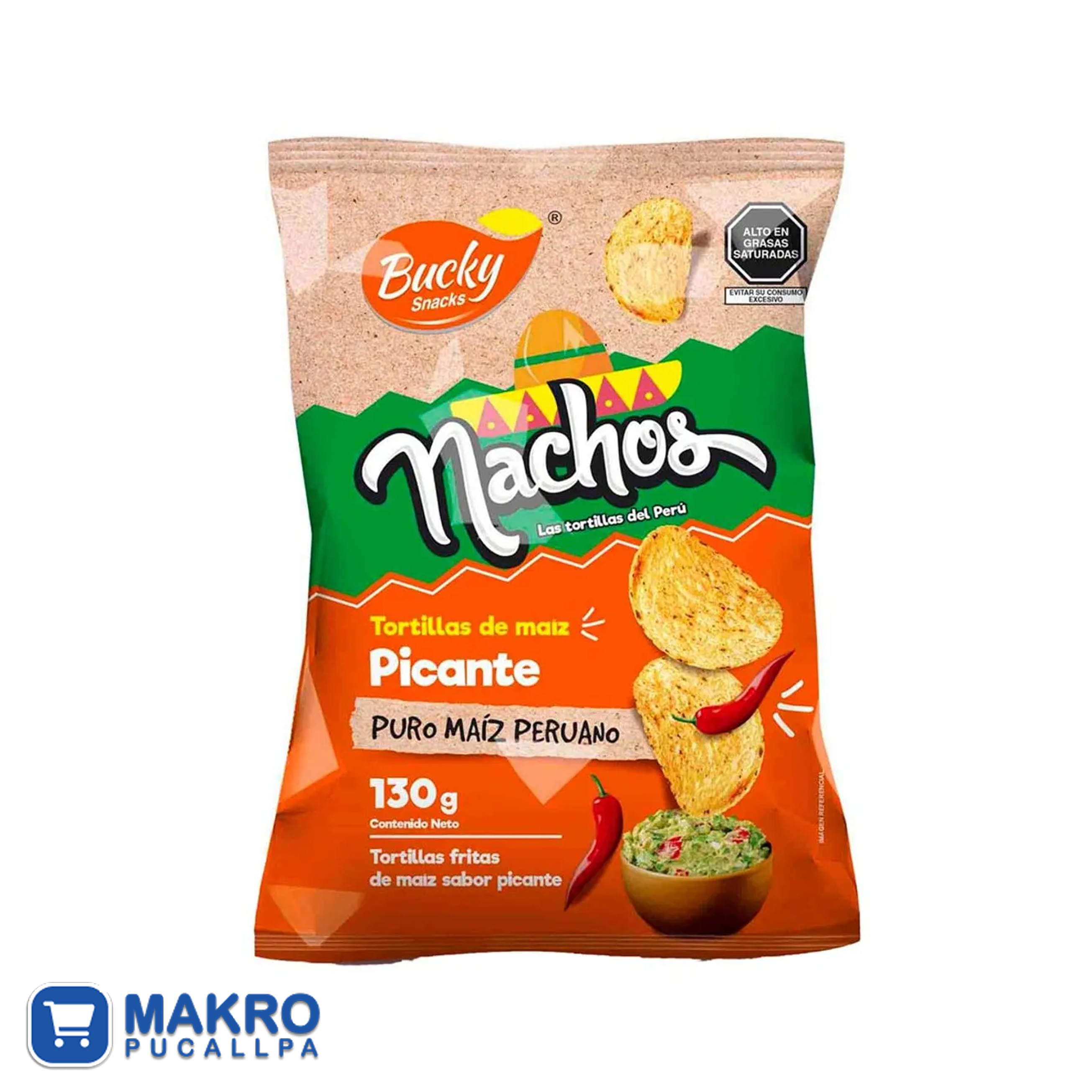 BUCKY PELOTERO NACHO PICANTE X 130G CJA*12 UNDS